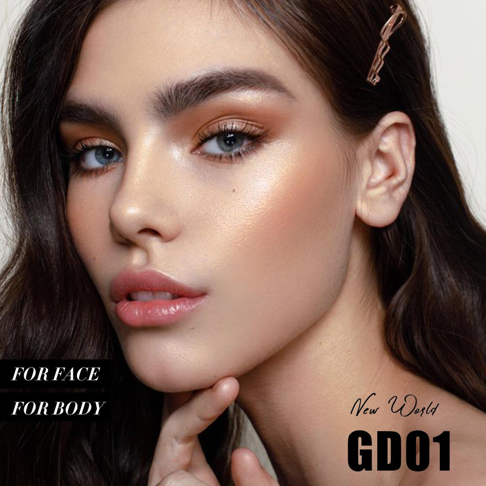 FOCALLURE open palette revealing three blendable shades for custom glow