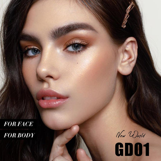 FOCALLURE open palette revealing three blendable shades for custom glow