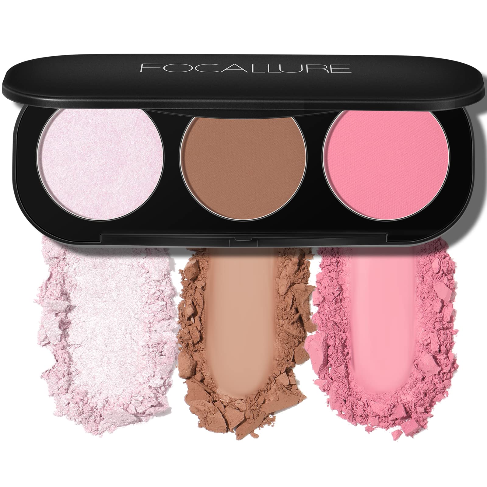 FOCALLURE palette front packaging showing compact and logo, convenient for travel