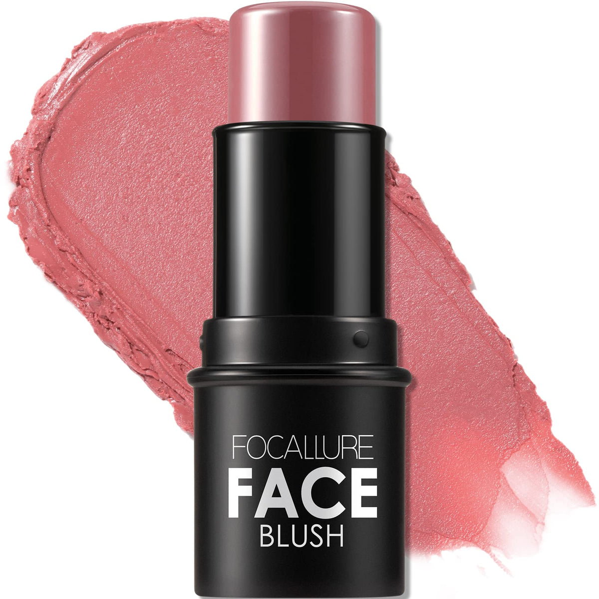 FOCALLURE ROSE MARBLE front packaging showing stick and cap, quick travel benefit