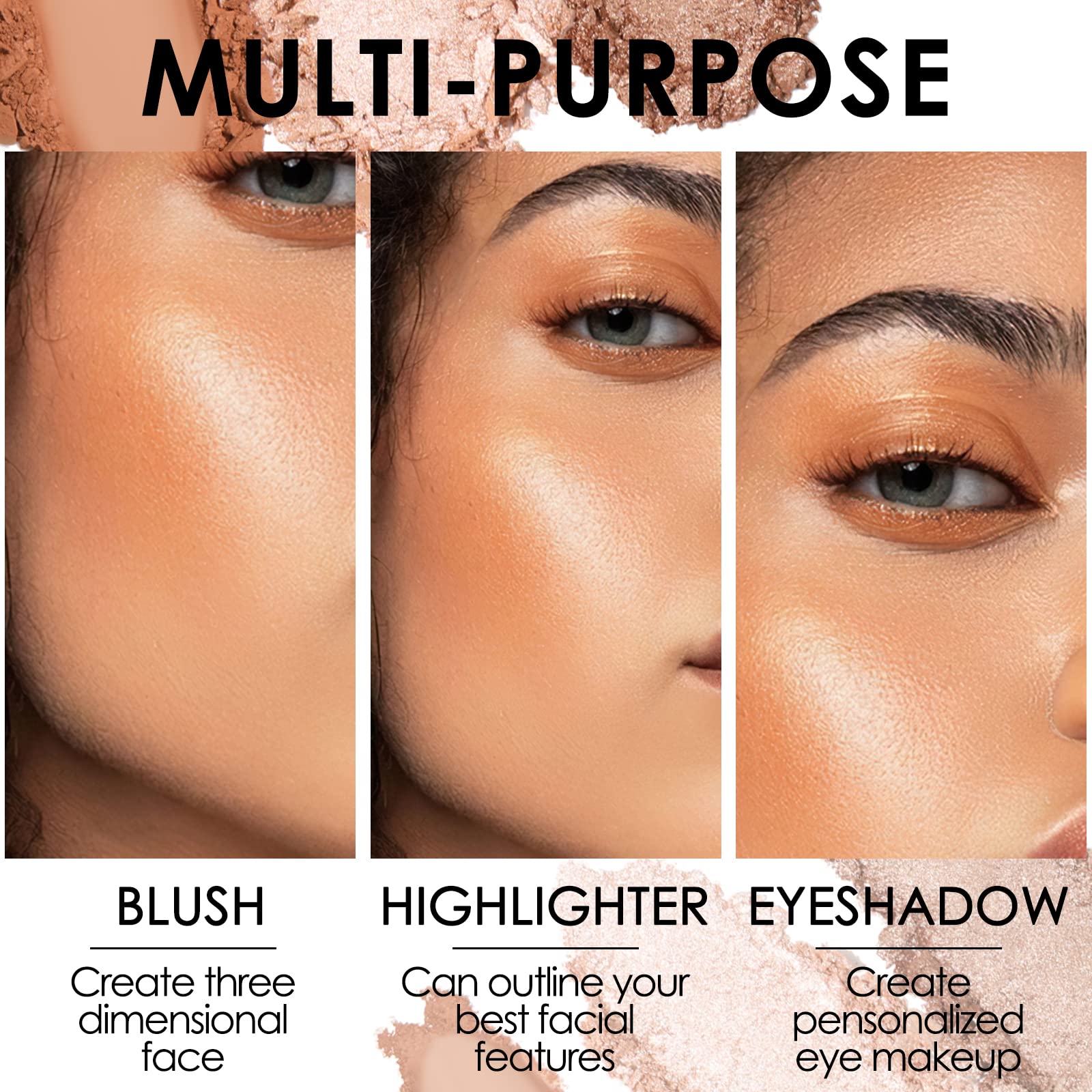 FOCALLURE palette held in hand to show compact size and travel-friendly benefit