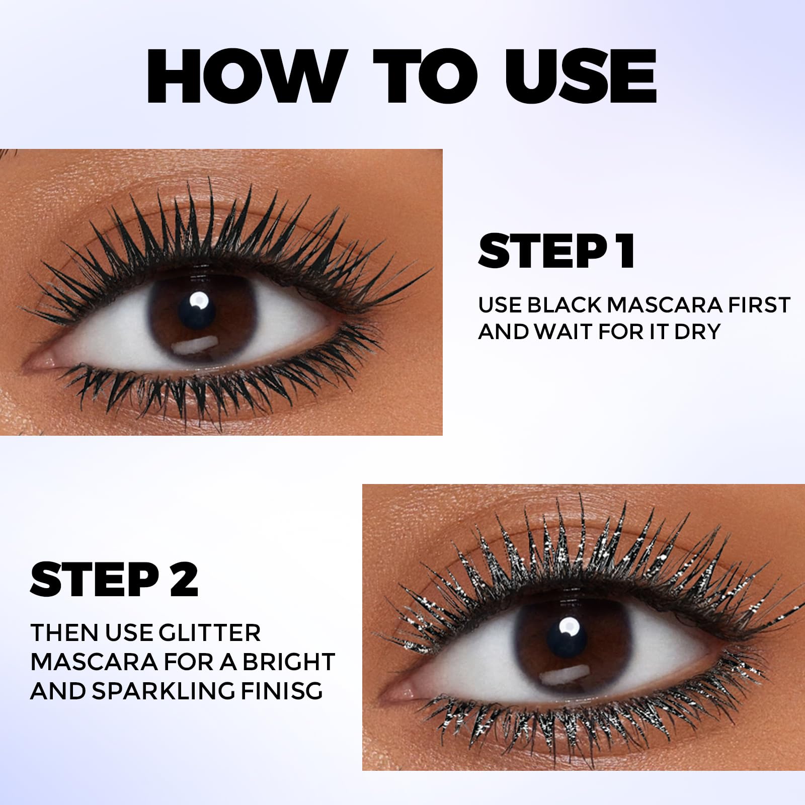 FOCALLURE size scale next to coin to show compact, travel-friendly mascara topper