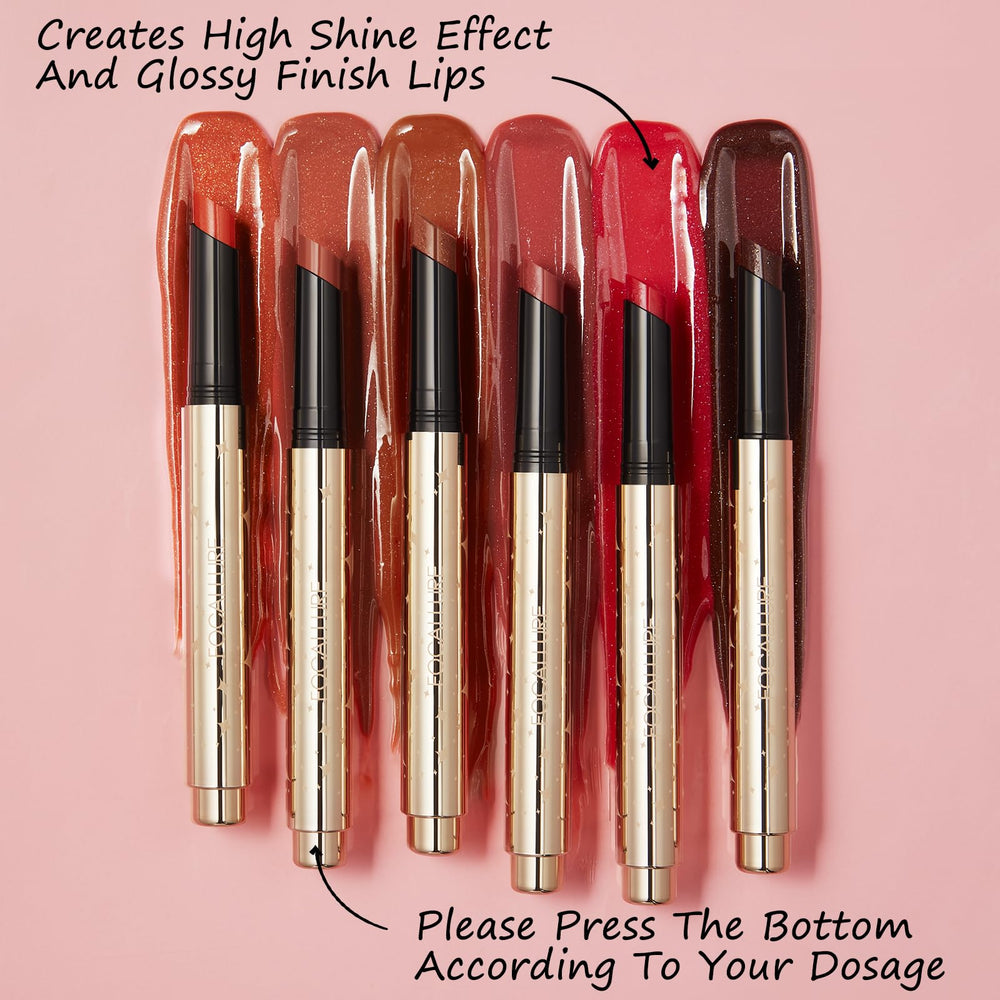 FOCALLURE lifestyle photo evening look with shimmering lips providing glam benefit
