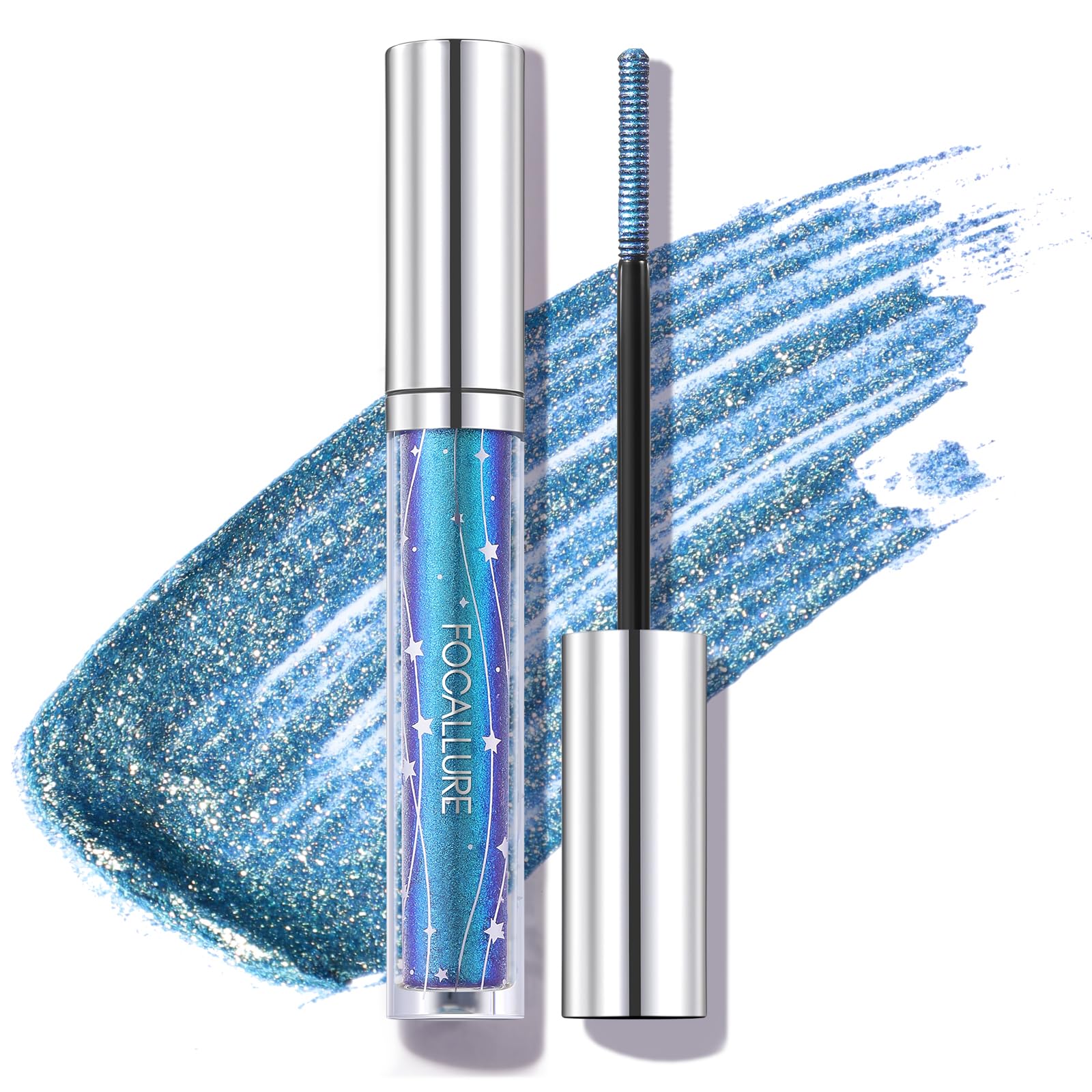 FOCALLURE Star Drifter front packaging showing blue shimmer and compact tube benefit