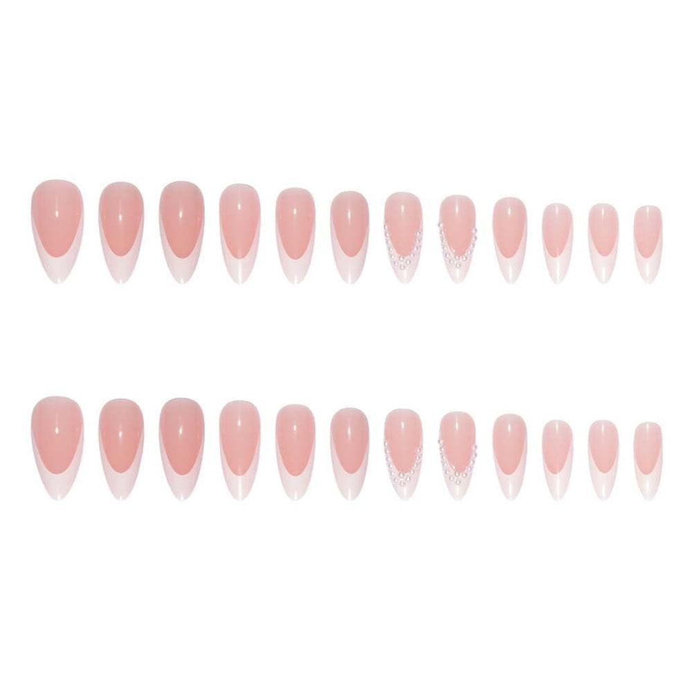 Foccna close-up of glossy pearl white nail surface for polished look