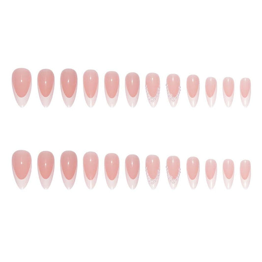 Foccna close-up of glossy pearl white nail surface for polished look