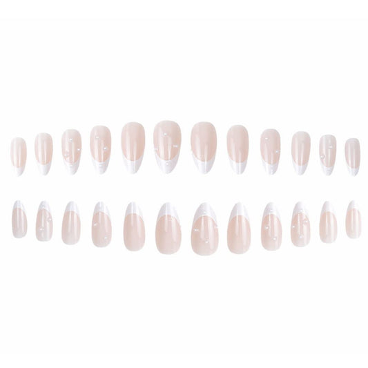 Foccna close-up on almond shape and pearl finish highlighting glossy professional look