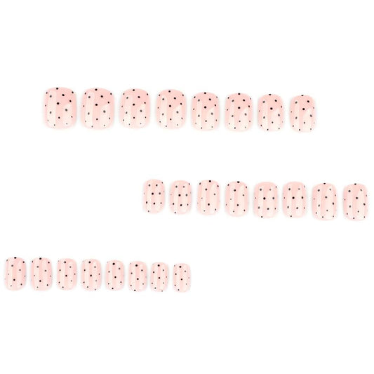 Foccna close-up of polka-dot design highlighting glossy finish and decorative detail