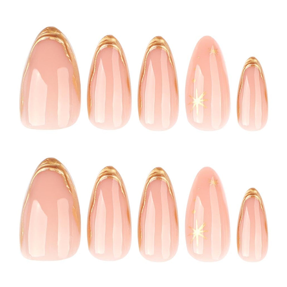 Foccna application demo on hand using adhesive, fast five-minute manicure benefit