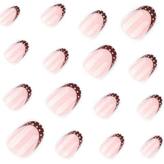 Foccna 24pcs laid flat to show size range and French almond shape