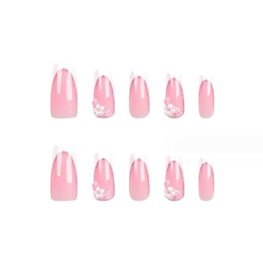 Foccna on a hand model showing length and square shape for style preview
