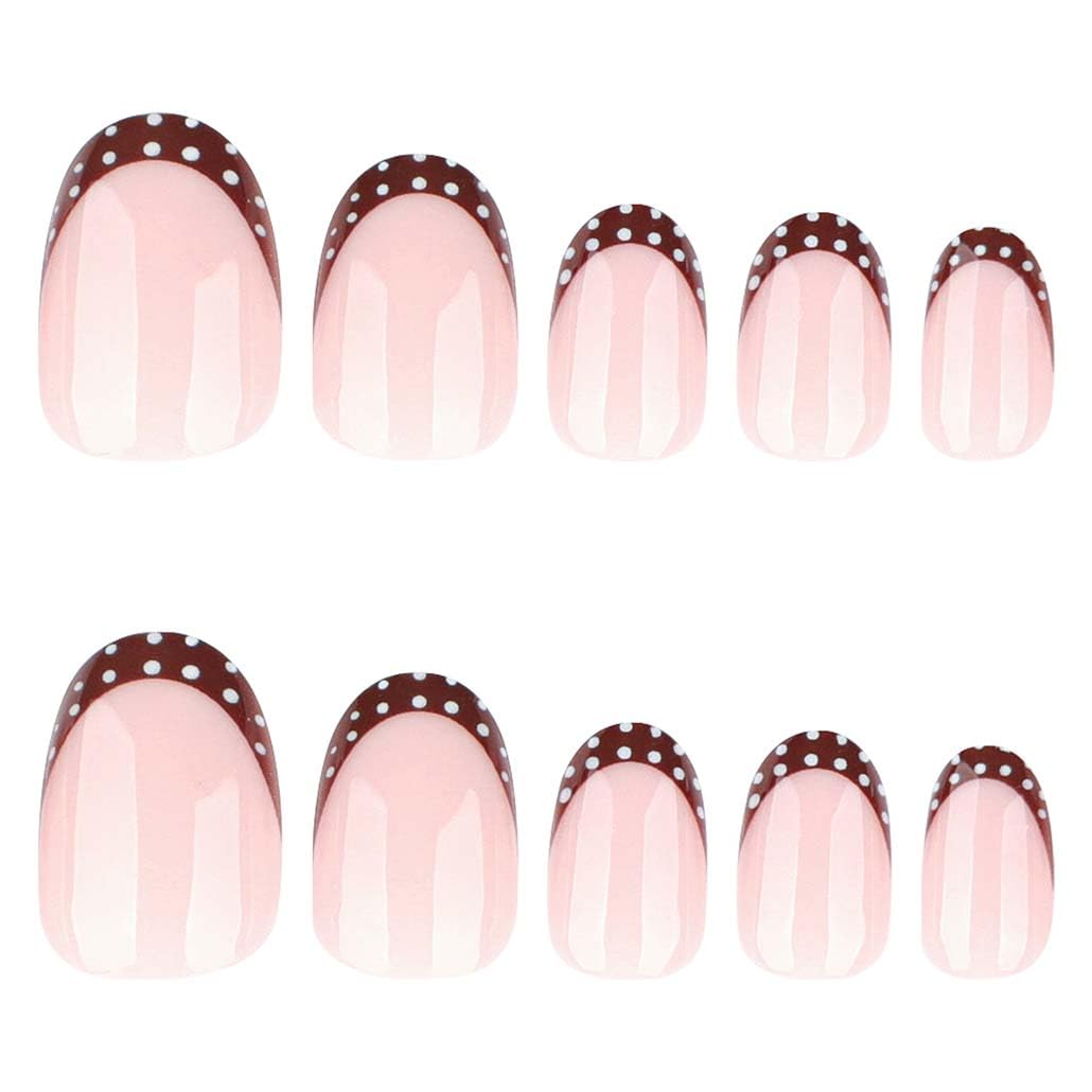 Foccna nails applied on hand demonstrating polished look and convenience