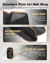 FocusCare folded beside ruler to show compact size and easy travel storage