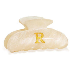 Fohufo Letter R front view showing elegant monogram and glitter accents for style