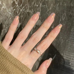 Fokostar nails with charms and chrome showing layered mermaid effect