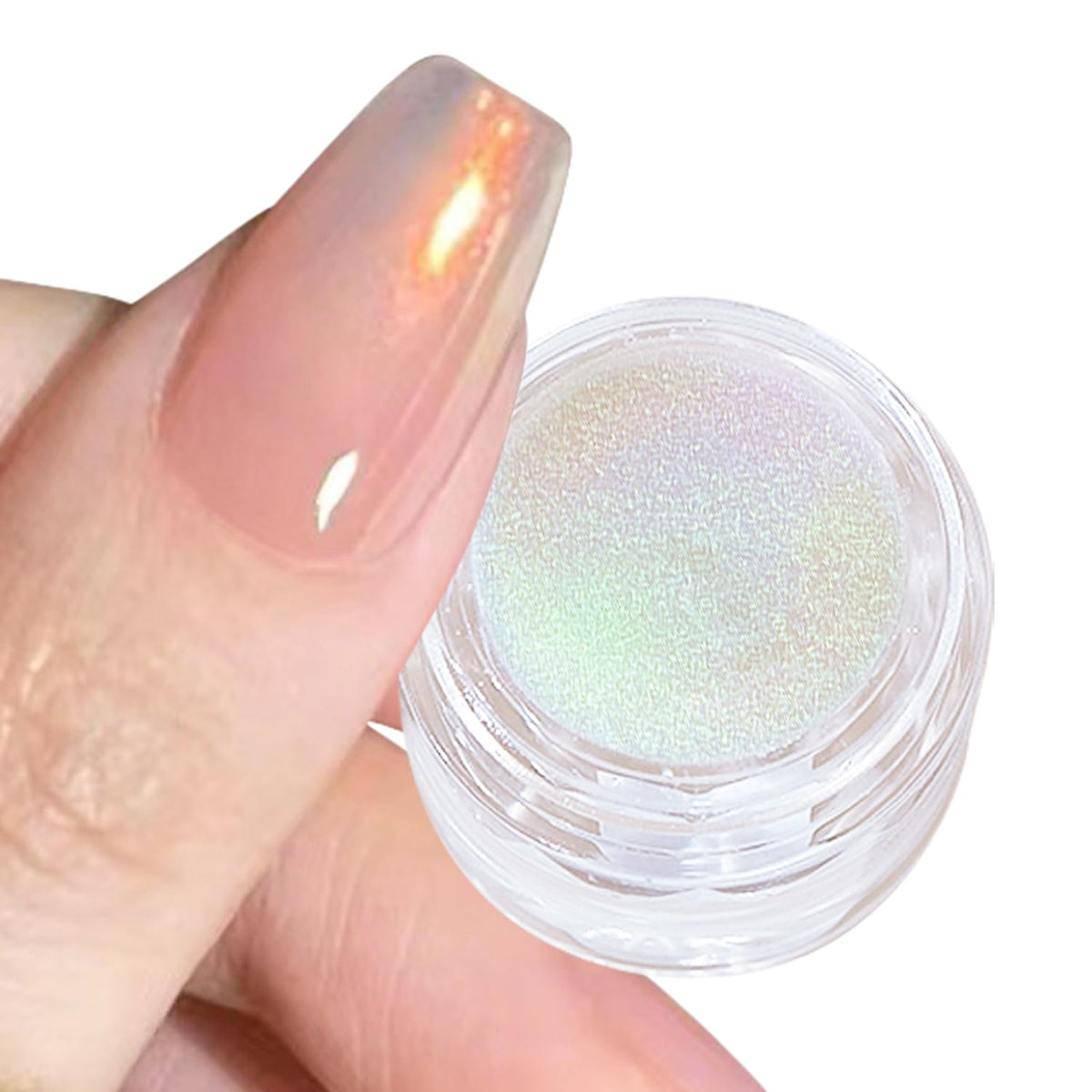 Fokostar jar front view showing Sunset Glow pigment and glossy benefit