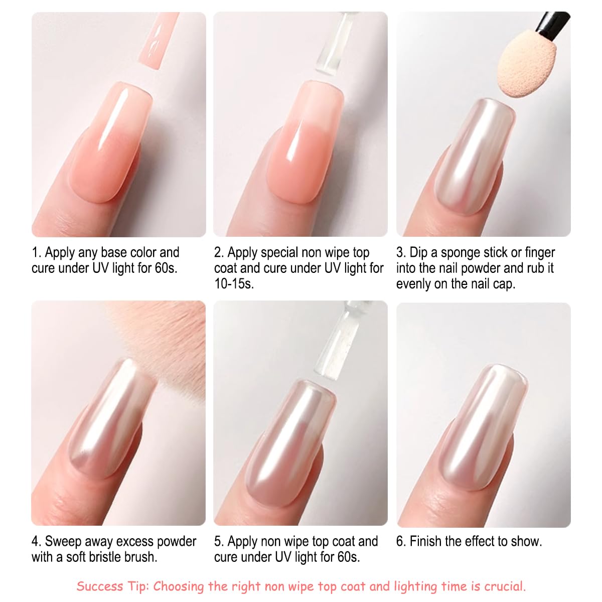 Applying a no-wipe top coat with Fokostar powder for sealed long-lasting gloss