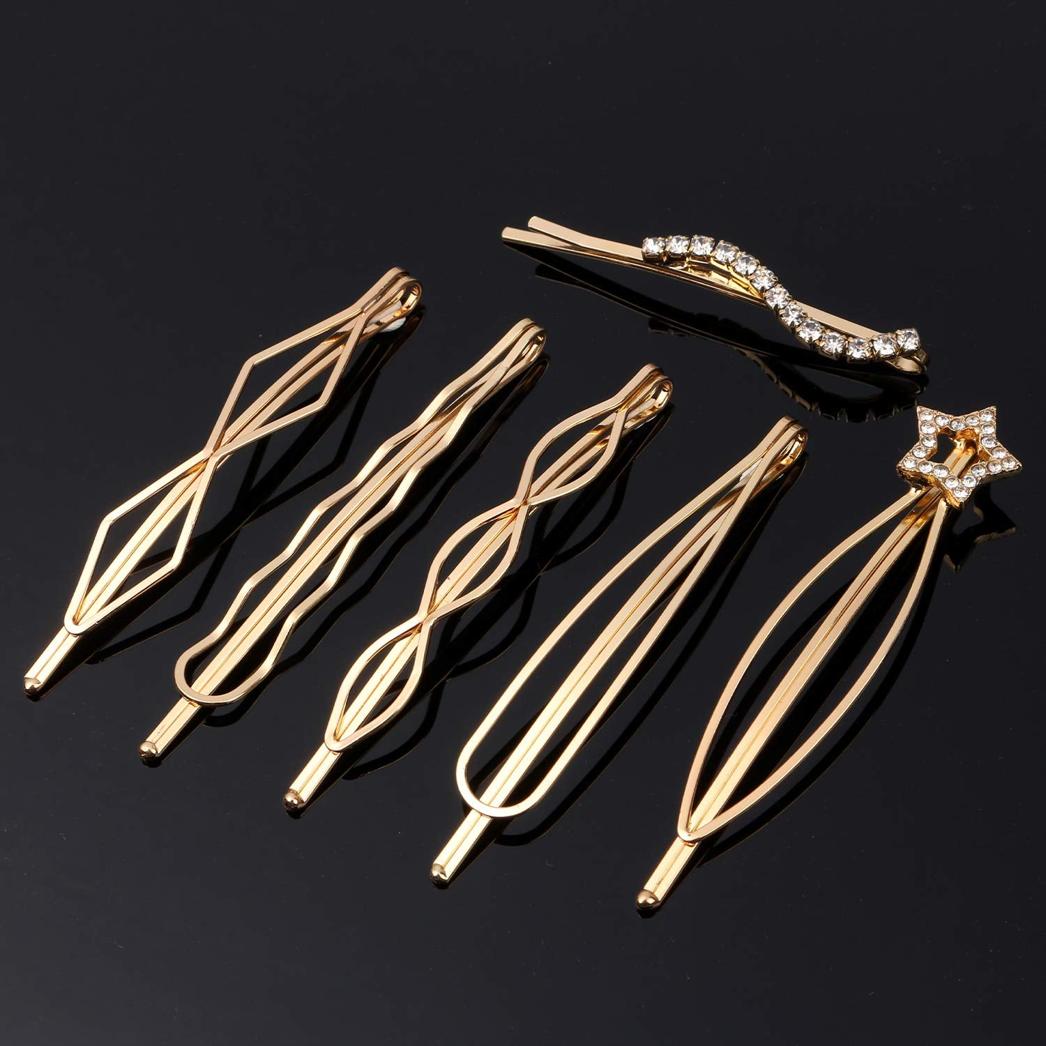 Folansy metal clip rhinestone detail showing sparkle and elegant finish