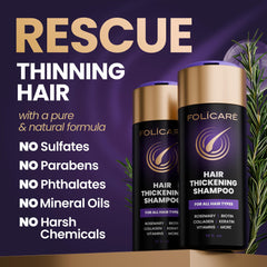 FOLICARE rosemary and collagen visual emphasizing natural fortifying actives