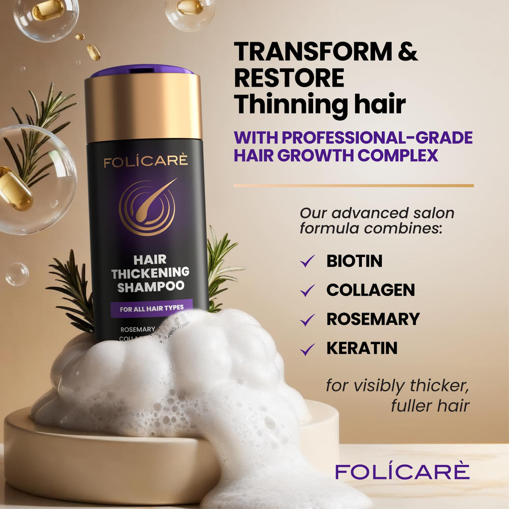 FOLICARE rich lather texture demonstrating gentle yet effective cleanse