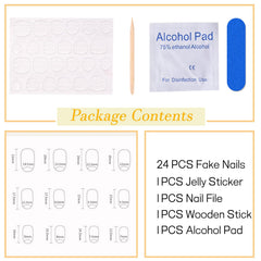 FOLONRAL application tools layout showing file, wooden stick, and adhesive stickers