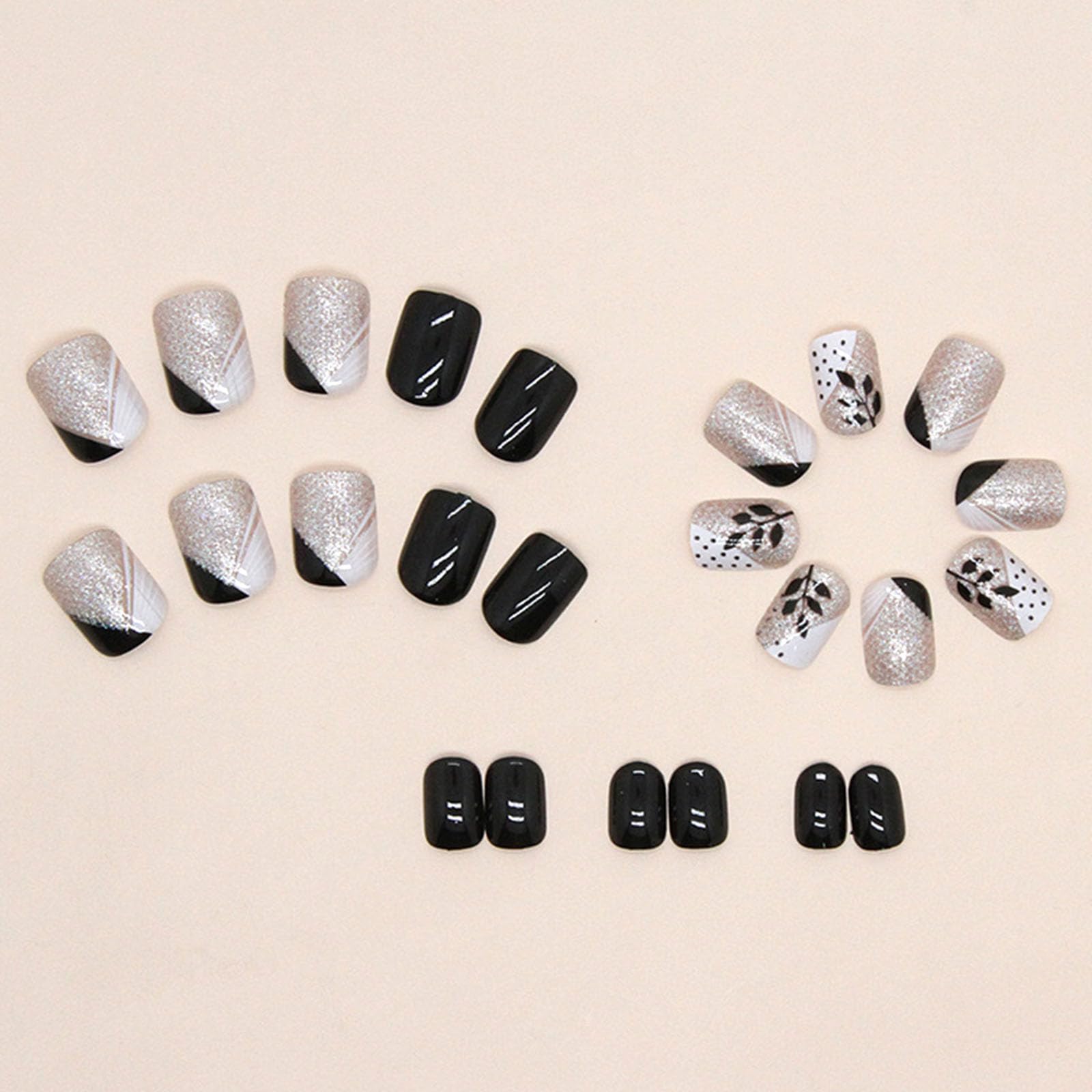 FOLONRAL glossy black full-cover nail emphasizing durable shine and chic finish