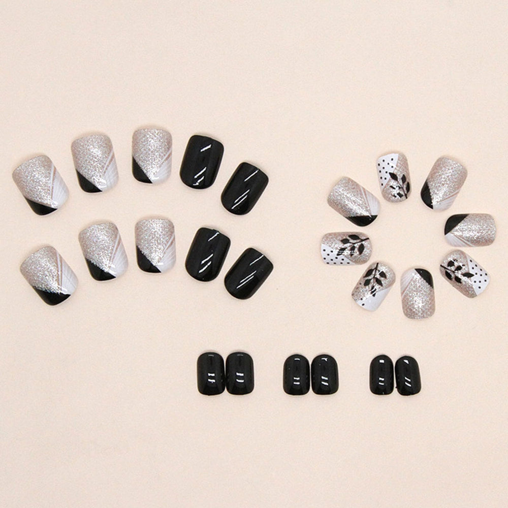FOLONRAL glossy black full-cover nail emphasizing durable shine and chic finish