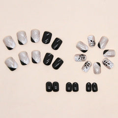 FOLONRAL glossy black full-cover nail emphasizing durable shine and chic finish