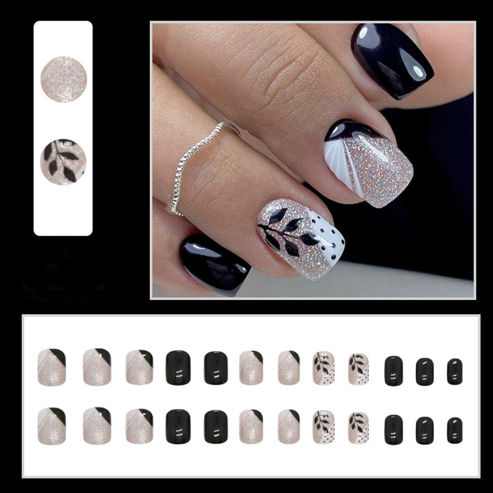 FOLONRAL model hand wearing mixed designs to show realistic in-use polish and versatility