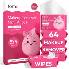 FOMIN front packaging showing compact travel-ready wipes and clear benefits
