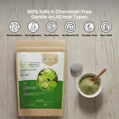 Foodherbs in-bath lifestyle setting suggesting calming hair routine