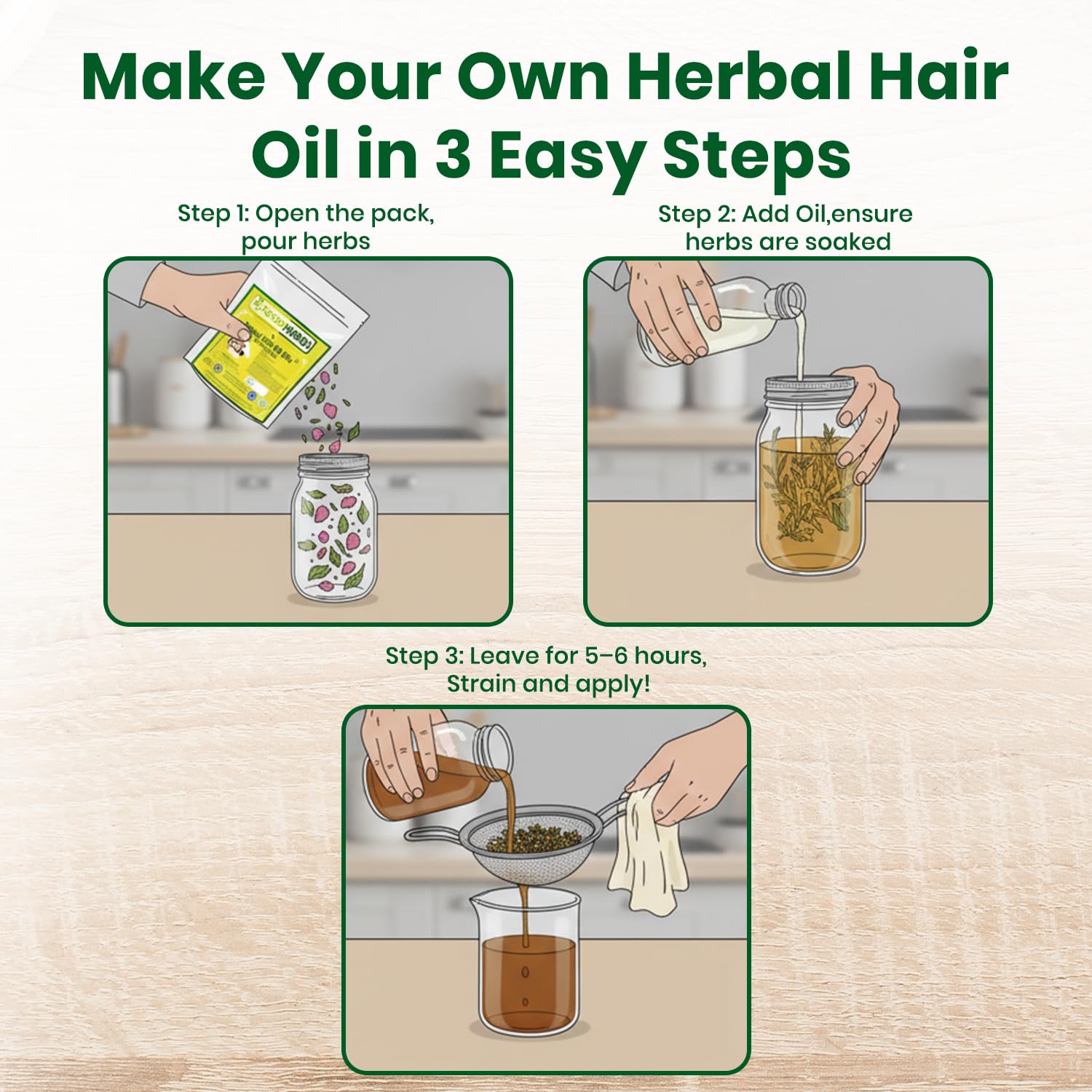 Foodherbs oil infusion process with herbs soaking for extraction