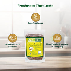 Foodherbs vetiver sachet inside wardrobe providing fresh scent and fabric protection