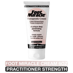 Foot Miracle being applied to heel demonstrating smoother skin benefit
