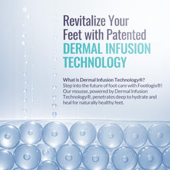 Footlogix can next to ruler showing 4.23 oz size and travel-friendly benefit