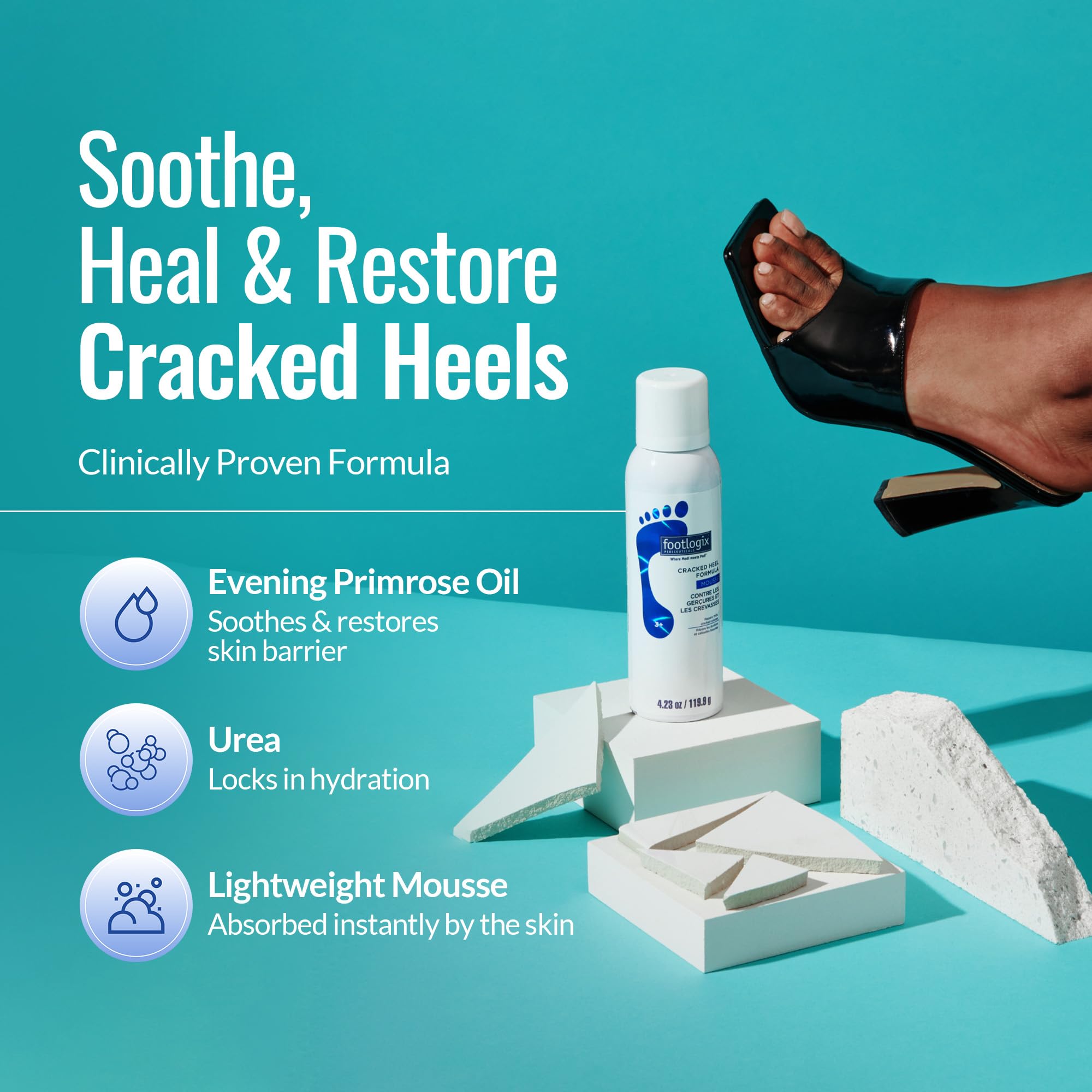 FOOTLOGIX on bathroom vanity in use showing easy daily routine