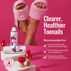 FOOTLOGIX formula droplet close-up highlighting lightweight fast-drying benefit