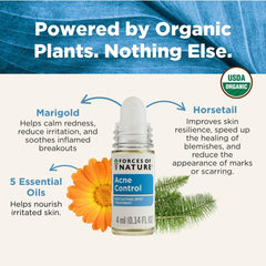 Forces of Nature organic ingredients arranged to show pure sourcing benefit