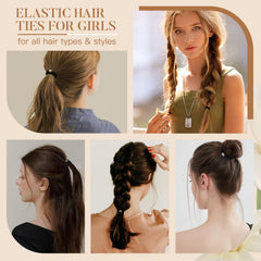 forenee holding a high ponytail to show strong grip and no creasing