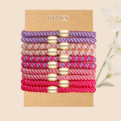 forenee packed set of ten hair ties ready for daily use