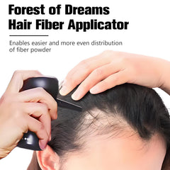 Forest of Dreams applicator on bathroom vanity next to styling tools for convenient storage