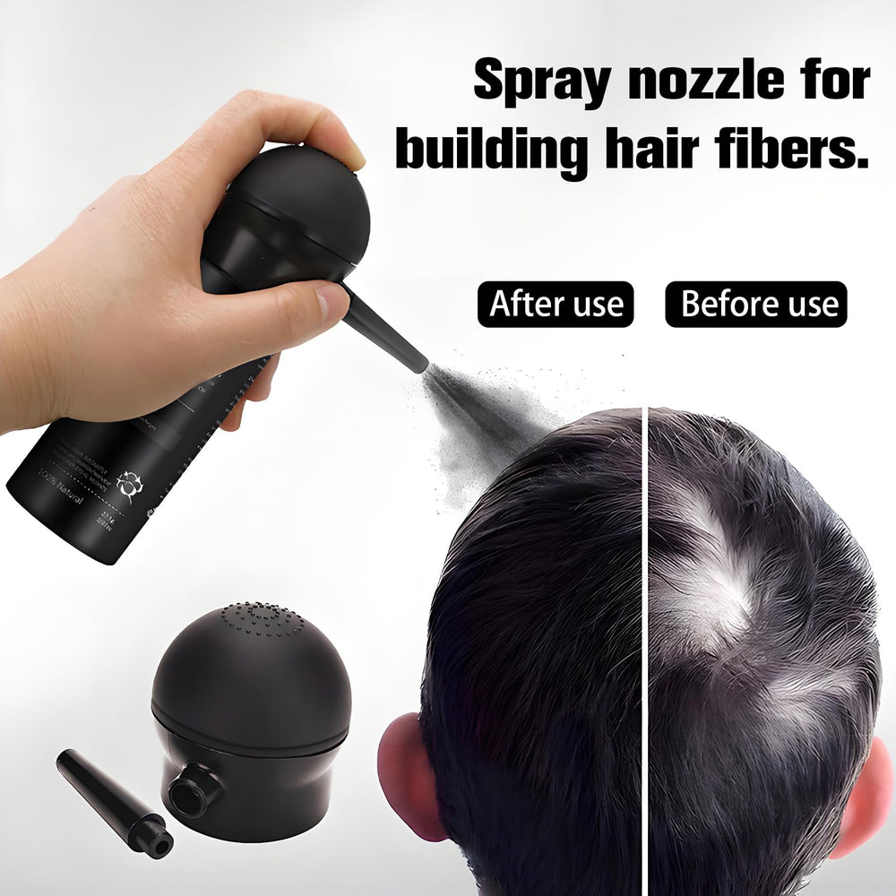 Forest of Dreams hairline optimizer in use directing fibers for neat hairline benefit