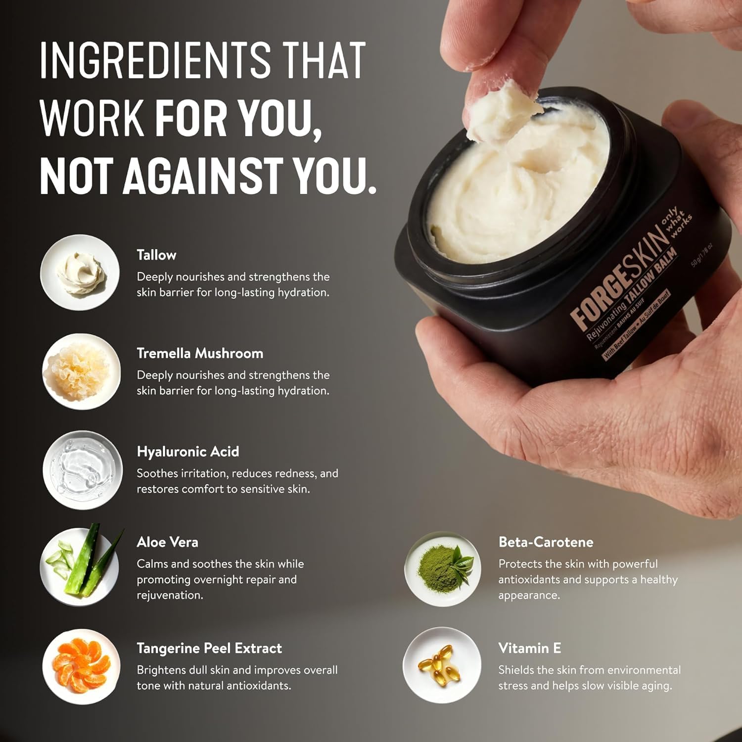 Forge Skin application on hand demonstrating smooth spreadability and fast absorption