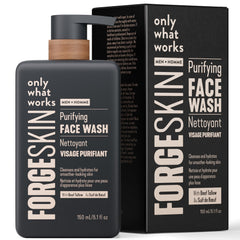 Forge Skin front bottle view showing clean branding and travel-friendly size