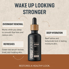 Forge Skin green tea ingredient shot highlighting antioxidant benefit