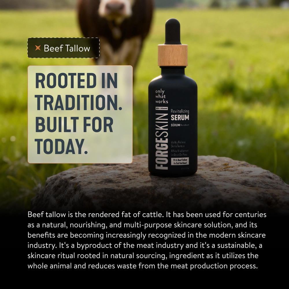 Forge Skin label and ingredients list emphasizing transparency and quality