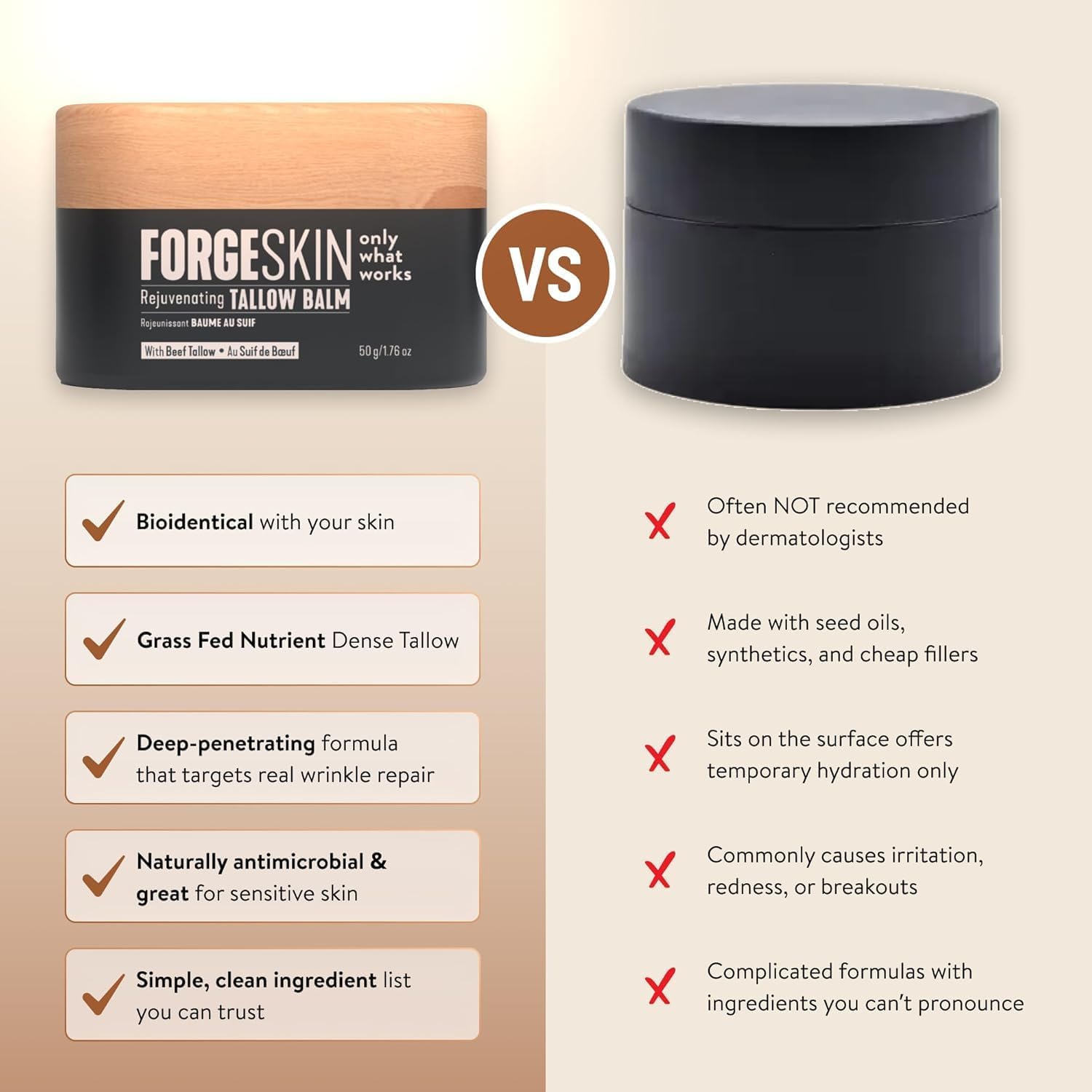 Forge Skin size comparison with coin showing 1.7 oz portability and convenience
