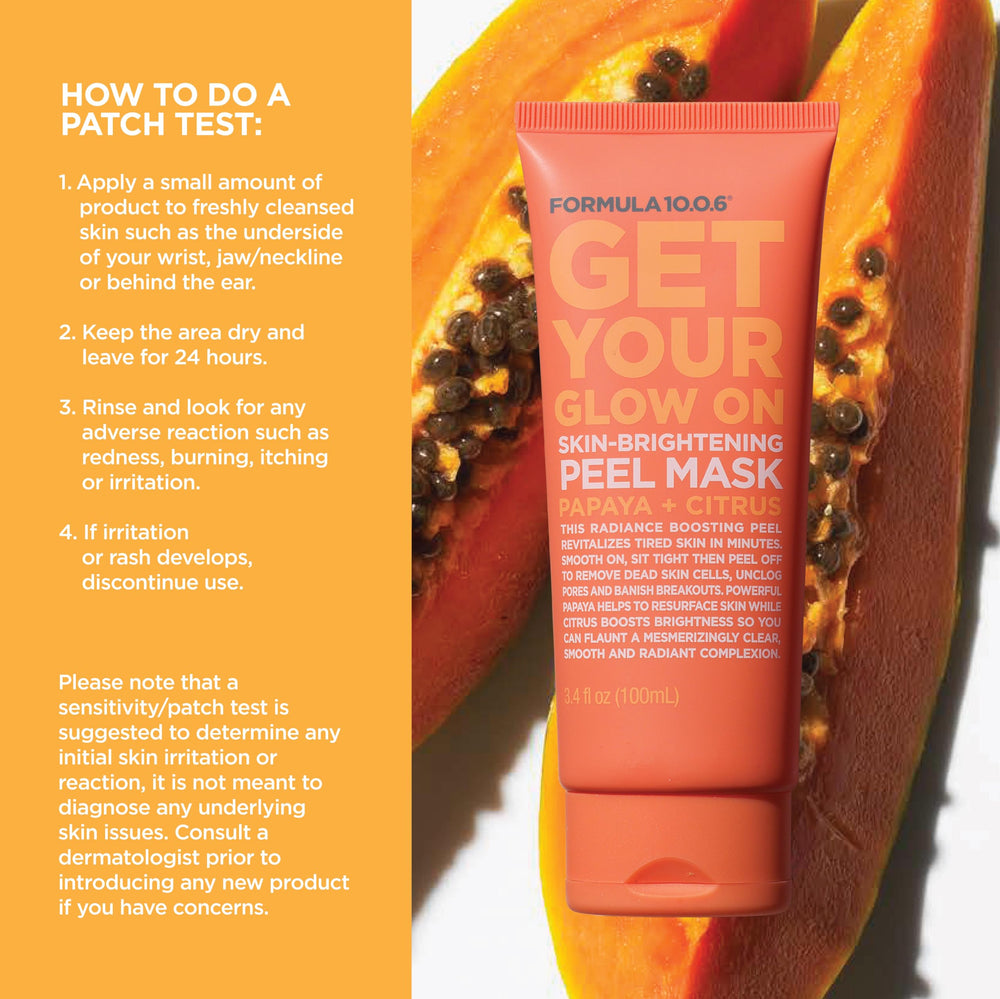 FORMULA 10.0.6 with papaya and citrus ingredients highlighting brightening