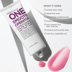 FORMULA 10.0.6 open jar texture revealing creamy scrub and visible pumice for effective exfoliation