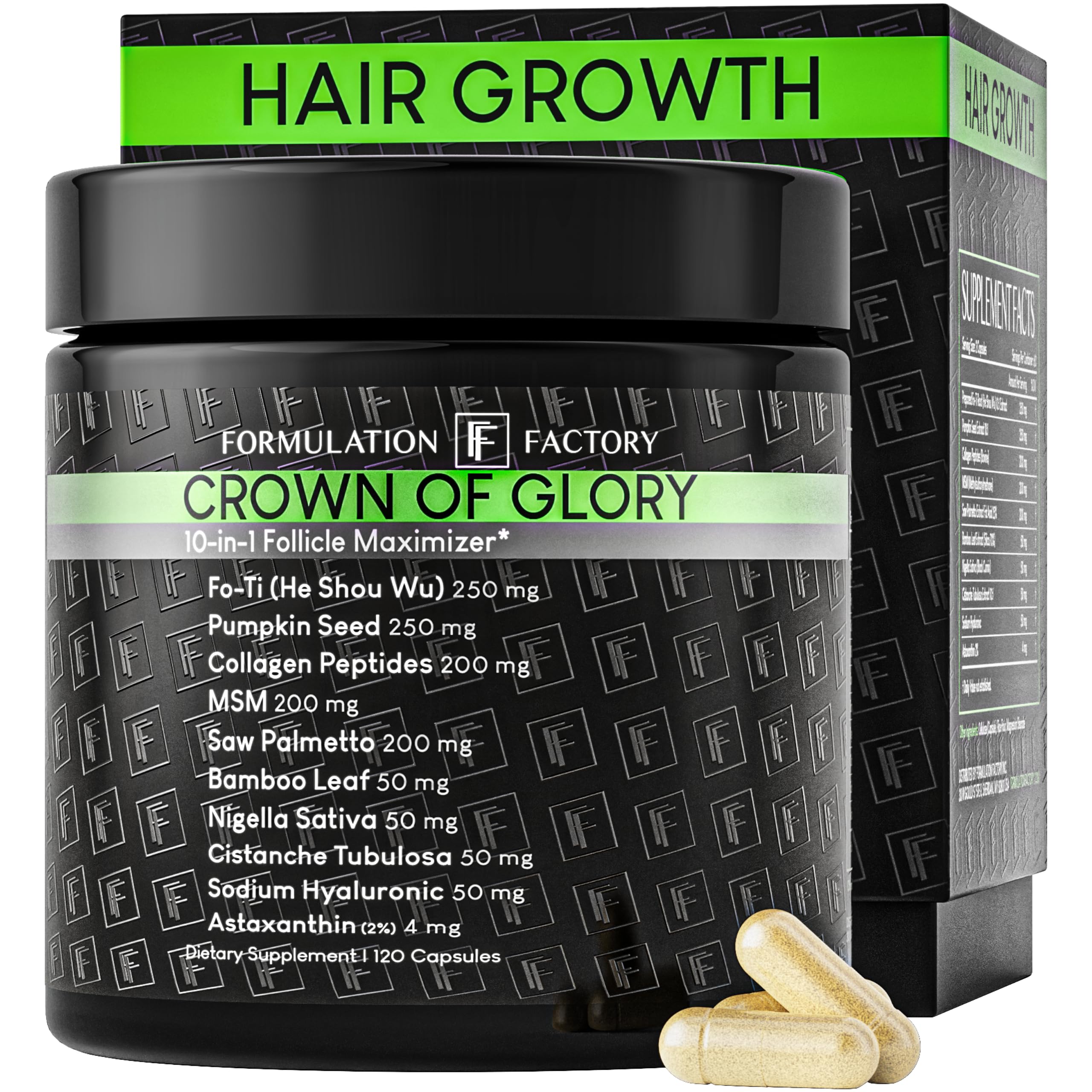 Formulation Factory front bottle showing product and clear benefits
